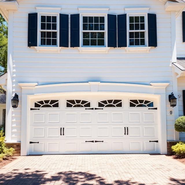 White Colonial Carriage Door